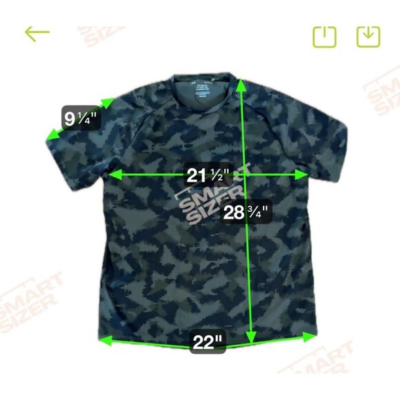 Under Armour Camouflage T-Shirt Mens XL The Tech Tee HeatGear Loose Fit - Picture 5 of 5